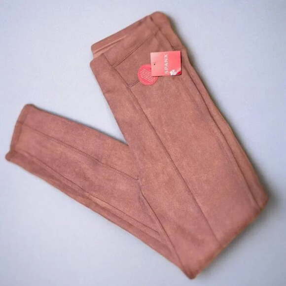 SPANX Faux Suede Leggings‎ in Dusty Rose - Size Small - Picture 2 of 8